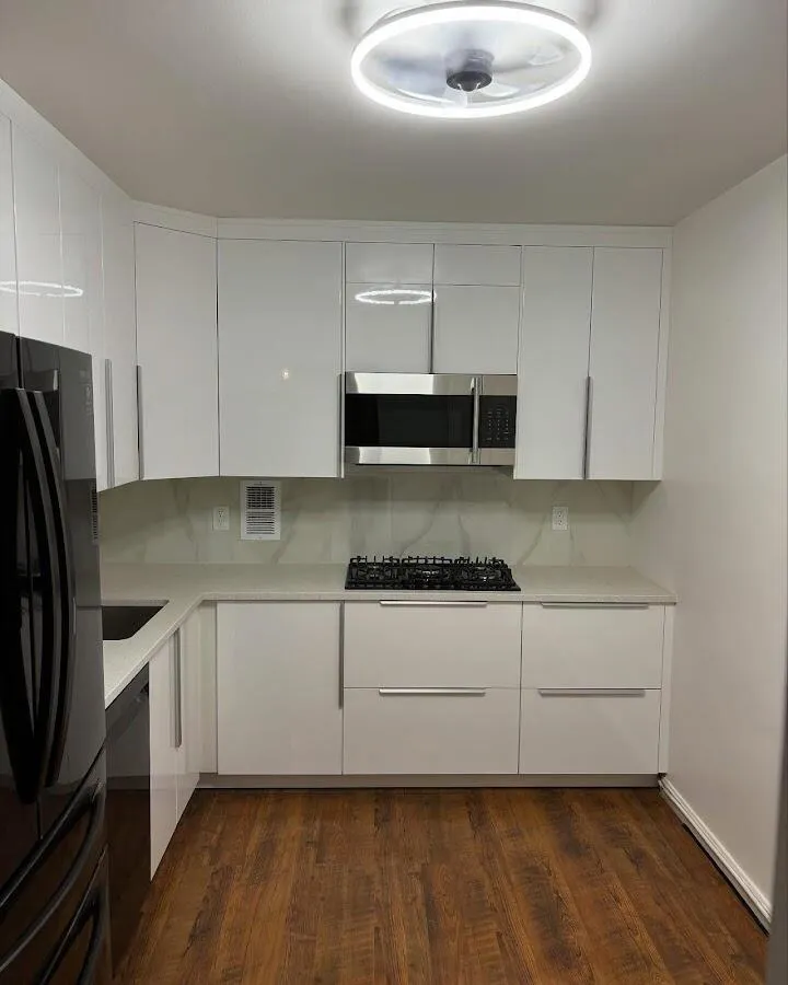 Renovated kitchen with quartz countertops in Caldwell